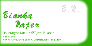 bianka majer business card